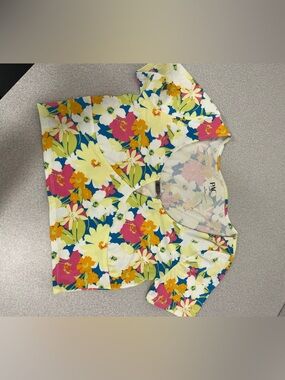 PacSun Floral Crop Top in Yellow, Blue, Pink, White